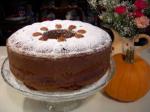 American Pumpkin Pecan Cake With Ginger Whipped Cream Appetizer