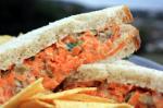 American Nut and Carrot Sandwich Appetizer