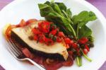 British Swordfish With Tomato and Caper Salsa Recipe Appetizer