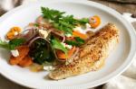 Honeyroast Carrot Salad With Paprikaspiced Fish Recipe recipe