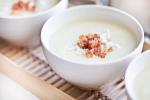 French Creamy Cauliflower Soup with Bacon and Gorgonzola Appetizer