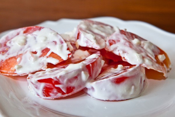 Canadian Tomato and Sour Cream Salad Appetizer