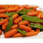 American Honey Glazed Pea Pods and Carrots Recipe Dessert