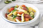 American Penne With Chorizo Rocket and Cherry Tomatoes Recipe Appetizer