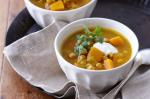 Australian Curried Pumpkin And Chickpea Soup Recipe Appetizer