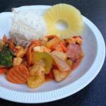 Australian Rice with Chicken and Stirfry Vegetables in Sweet and Sour Sauce Dinner