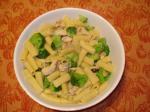 British Broccoli Chicken Pesto Pasta Dinner