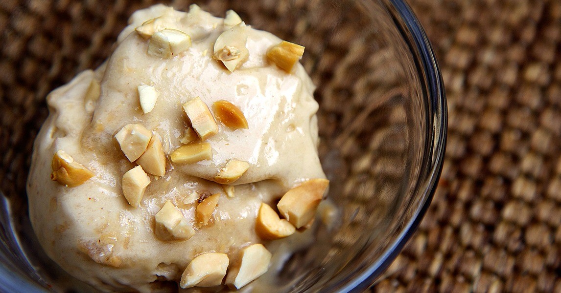 American calorie Vegan Banana Peanut Butter Ice Cream Appetizer