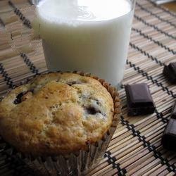 American Muffins Bilberries and Chocolate Dessert