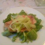 Australian Fresh Salad of Smoked Salmon and Cucumbers with Viangreta Appetizer