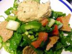 Italian Fattoush Bread Salad With Hummus Dinner
