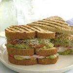 American Chicken Sandwich Avocado and Alfalfa Sprouts Appetizer
