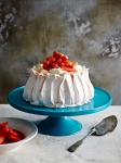 American Pavlova with Vanilla Yoghurt Watermelon and Strawberries Appetizer