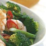 Australian Shrimp with Broccoli Bok Choy and Basil Dinner