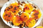 American Ricotta and Orange Platter With Spiced Caramel and Chocolate Recipe Dessert