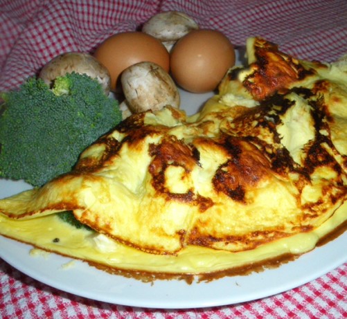 British Mushroom  Broccoli Omelet Appetizer