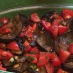 Canadian Fried Aubergine Salad with Tomato Appetizer