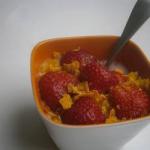 British Yoghurt Dessert with Strawberries Breakfast