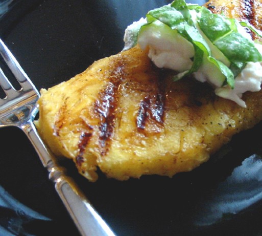 American Grilled Pineapple With Basil Dessert