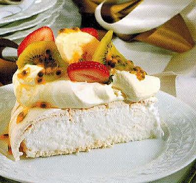 Polish Fresh Fruit Pavlova Dessert