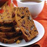 American Pumpkin Bread with Walnuts and Blueberries Dessert