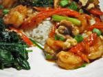 British Spicy Shrimp With Spinach and Walnuts Appetizer