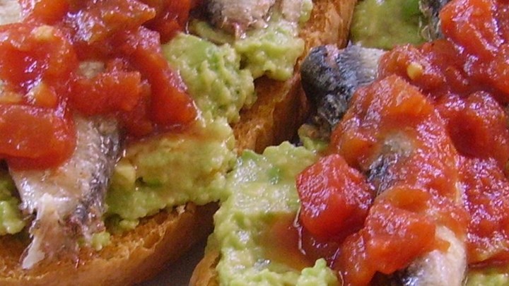 French Avocado Salsa and Sardine Frenchy Recipe Appetizer