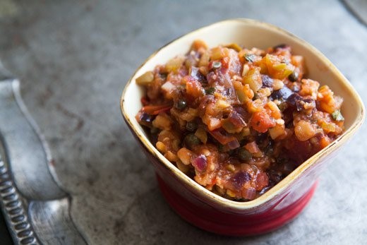 Italian Caponata eggplant Relish BBQ Grill