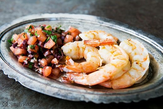 Italian Grilled Shrimp with Italian Tomato Salsa Recipe BBQ Grill