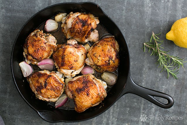 Italian Skillet Lemon Rosemary Chicken Recipe BBQ Grill