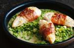 French Stuffed Chicken With Prosciutto and French Braised Peas Recipe Dinner