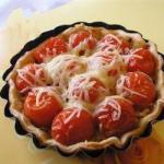 French Rustic Cake of Tomatoes and Leek Appetizer