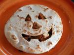 American Jack o Lantern Quesadillas with Chipotlemaple Pumpkin and Black Beans Appetizer
