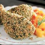 Australian Herb and Pumpkin Seed Coated Chicken Drumbsticks with Chunky Mango Sauce Alcohol