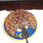 American Cherry Cake with Chocolate and Nuts Dessert