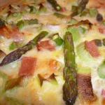 American Quiche with Green Asparagus Appetizer