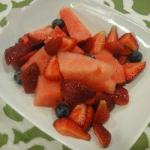 Australian Red Salad of Strawberries Watermelon and Cranberry Dessert