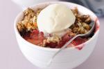 American Rhubarb And Apple Crumble Recipe Dessert