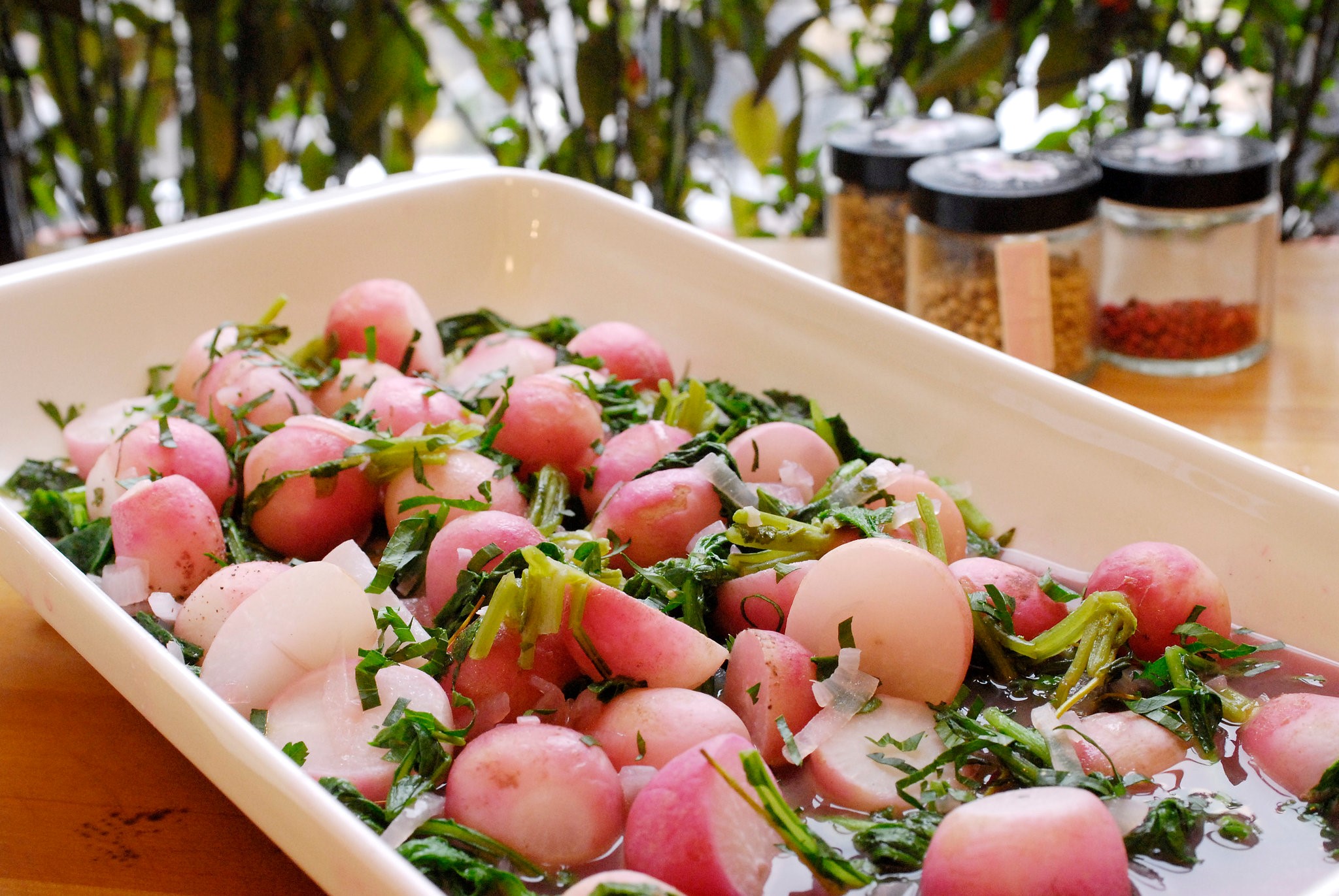 American Braised Red Radishes Recipe Appetizer