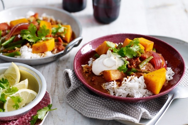 Indian Pumpkin Rogan Josh With Cumin Raita Recipe Appetizer