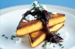 American Threecheese Polenta Triangles With Caramelised Onions Recipe Appetizer