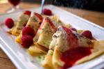 American Crepes With Raspberrycassis Sauce Recipe Breakfast