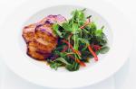 American Red Curry Pork Steaks With Fresh Herb Salad Recipe Dinner
