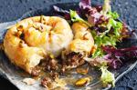 British Lamb Cinnamon And Date Filo Pies With Honey Pistachio Dressing Recipe Dessert