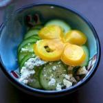 Italian Summer Salad with Cucumber and Feta Appetizer