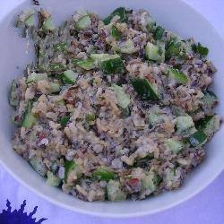 American Wild Rice Salad with Cucumber Appetizer