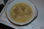 American Sherrylaced Garlic Soup With Pasta Stars Appetizer