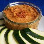 American Hummus with Grilled Red Pepper Appetizer