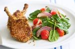 Dukkah Lamb Cutlets With Tomato And Spinach Salad Recipe recipe