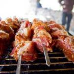 Canadian Kebab from Pork in Spicy Marinade BBQ Grill